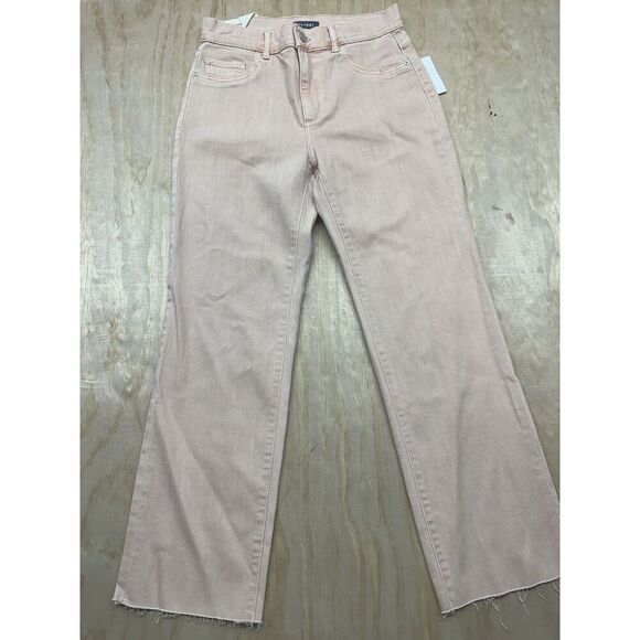 DL 1961 Jeans Patti Straight High Rise Vintage Ankle 27 Pastel Bellini Raw 13127 - Picture 1 of 7